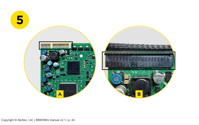 BDC2 point 5 - board-edge connector from Abrites BMW/Mini manual page 44