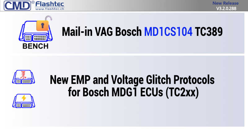 Workshop update: CMDFlash V3.2.0.288 Mail-in Unlock management for the