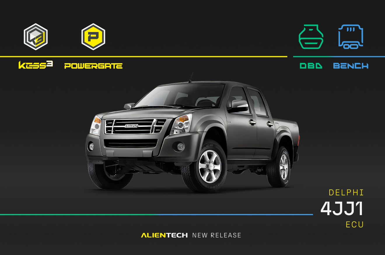 Bench coverage update: New OBD and BENCH protocols for Delphi 4J ECUs: Isuzu and Holden